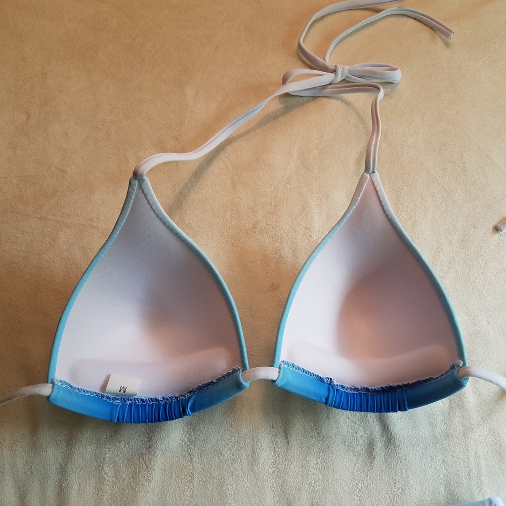 Nwt Beautiful In Blue! Ombre String Bikini - image 5